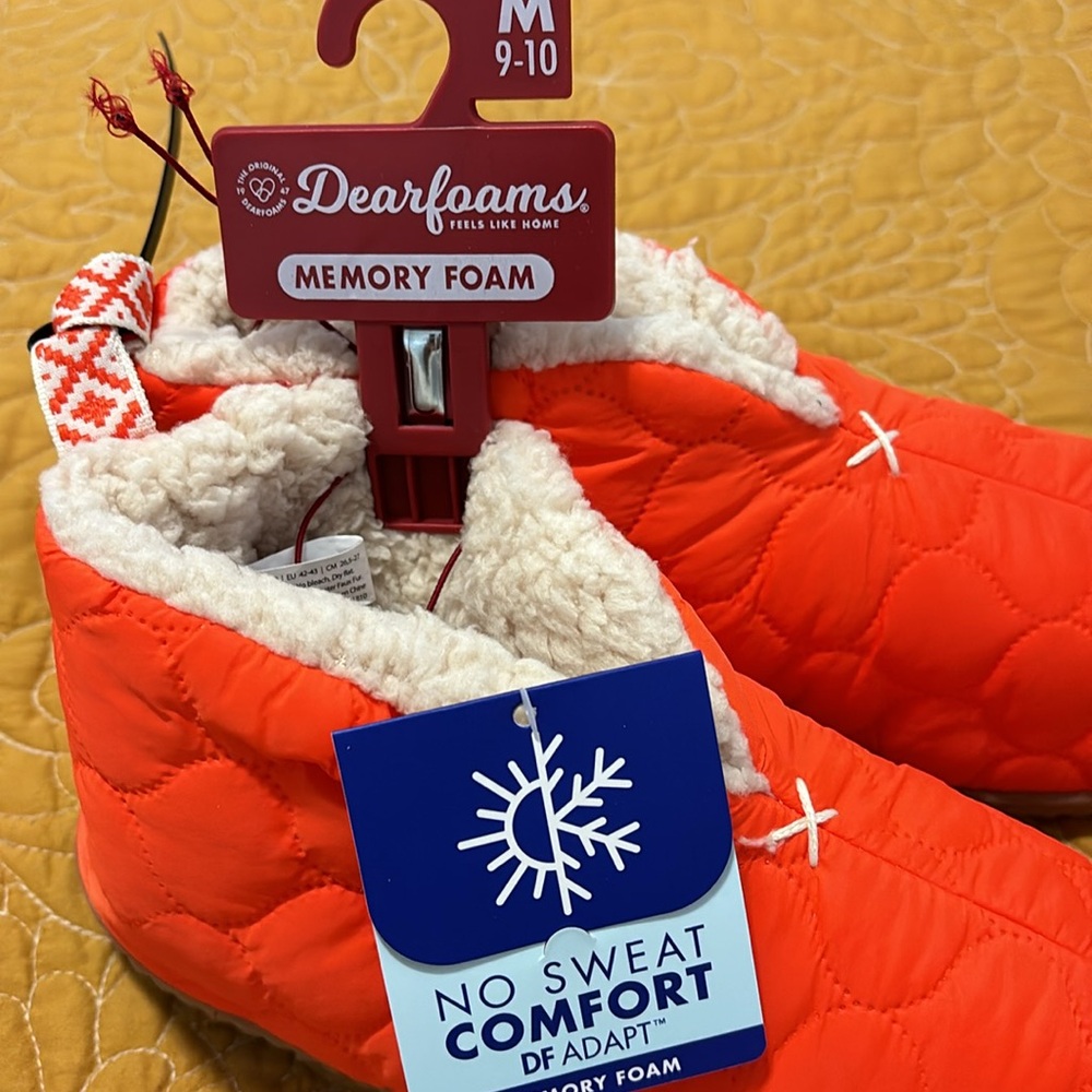 NEW| Dearfoams Men's Warm Up Bootie Slipper Size 9-10 - Picture 9 of 9